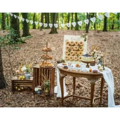 Badaboum Guirlande Mariage Napperon Coeur Blanc
