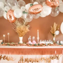 Badaboum Kit Arche De 70 Ballons Blanc Et Rose Gold
