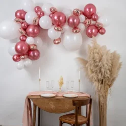 Badaboum Kit Arche De 70 Ballons Gipsy Rose Gold Et Blanc