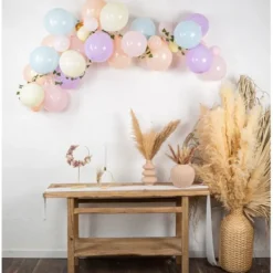 Kit Arche De 45 Ballons Pastel Et Or Berlingot Theme Deco Pastel