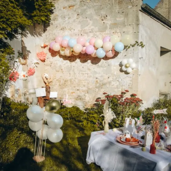 Kit Arche De 45 Ballons Pastel Et Or Berlingot Theme Deco Pastel