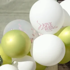 Badaboum Kit Arche De 50 Ballons Vive Les Mari S & Rubans
