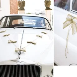 Clearance Kit De D Coration Voiture Jute Et Dentelle Theme Dentelle
