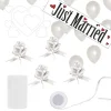 Badaboum Kit Decoration Mariage G Ant Just Married Blanc