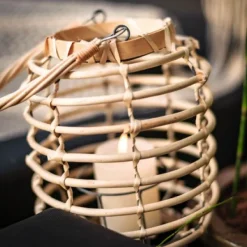 Hot Lanterne En Bambou 20X26Cm Theme Eco-Responsable