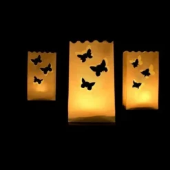 Badaboum Lanterne Photophore Mariage Avec Petit Papillon X 10 Pi Ces