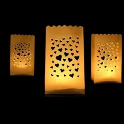 Badaboum Lanterne Photophore Mariage Avec Petits Coeurs X 10 Pi Ces