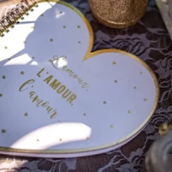 Badaboum Livre D'Or Amour Avec Petits Coeurs Or