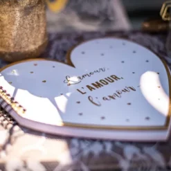 Badaboum Livre D'Or Amour Avec Petits Coeurs Or