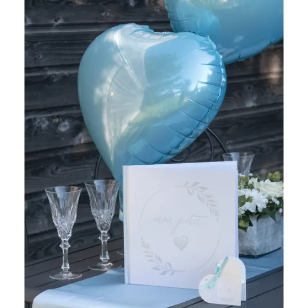 Hot Livre D'Or Bapt Me Nacr Bleu Ciel Theme D Co Baby Shower