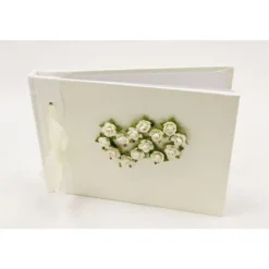 Badaboum Livre D'Or Double Coeurs Ecru