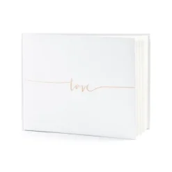Badaboum Livre D'Or Mariage Blanc Love Rose Gold
