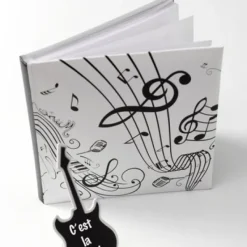 Badaboum Livre D'Or Mariage Musique Blanc