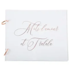 Badaboum Livre D'Or Mots D'Amour Et Tralala Acrylique Rose Gold