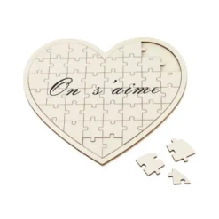 Badaboum Livre D'Or Puzzle Coeur En Bois On S'Aime