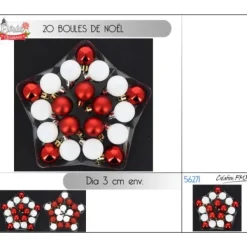 Badaboum Lot De 20 Boules De Noel Blanc 3Cm Hot