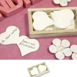 Badaboum Lot De 100 Coeurs Confettis Blancs A Personnaliser