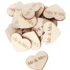 Badaboum Lot De 50 Coeurs En Bois Mr Mrs