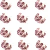 Badaboum Lot De 12 Fleurs D Co Paillett Es Rose Gold