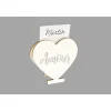 Badaboum Marque En Place Bois Coeur Amour Argent