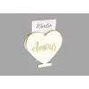 Badaboum Marque En Place Bois Coeur Amour Or