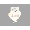 Badaboum Marque En Place Bois Coeur Amour Rose Gold