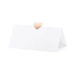 Badaboum Marque Place Blanc Avec Coeur Rose Gold X 10 Pi Ces