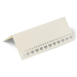 Badaboum Marque Place Carton Avec Petits Coeurs Ivoire X 10 Pi Ces