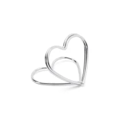 Badaboum Marque Place Clipse Coeur Argent Chrome X 10 Pi Ces