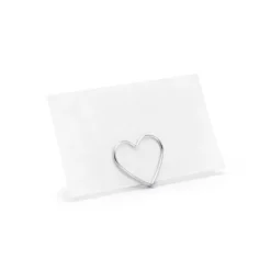 Badaboum Marque Place Clipse Coeur Argent Chrome X 10 Pi Ces