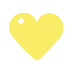 Badaboum Marque Place Coeur Jaune X10