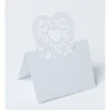 Badaboum Marque Place En Carton Blanc Avec Coeur X 20 Pi Ces