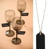 Badaboum Marque Place Etiquette En Bois Noir X6 Pi Ces
