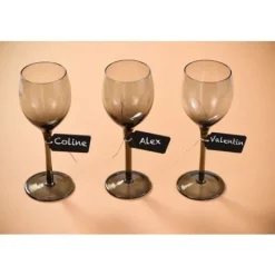 Badaboum Marque Place Etiquette En Bois Naturel X6 Pi Ces