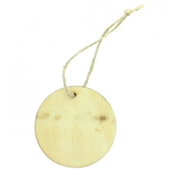 Badaboum Marque Place Etiquette En Bois Ronde Naturelle X 6 Pi Ces