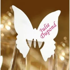 Badaboum Marque Place Mariage En Carton Papillon X 10 Pi Ces
