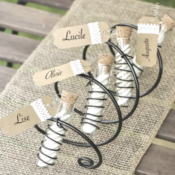 Badaboum Marque Place Mariage Rectangle En Kraft X12 Pi Ces