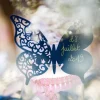 Badaboum Marque Place Verre Papillon Bleu Marine X 10 Pi Ces