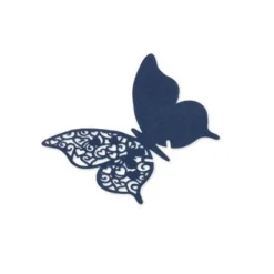 Badaboum Marque Place Verre Papillon Bleu Marine X 10 Pi Ces