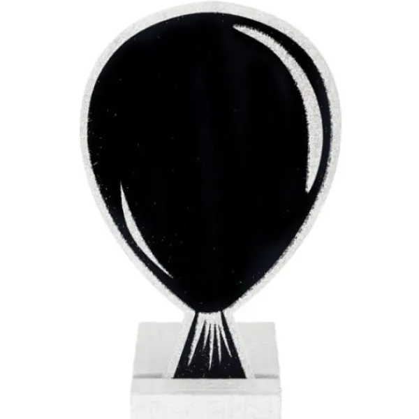 Badaboum Marque Table Ardoise Ballon Paillet Blanc