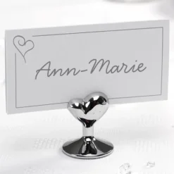 Badaboum Marque Table Chrome Avec Coeur Argent
