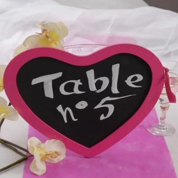 Badaboum Marque Table Coeur En Ardoise