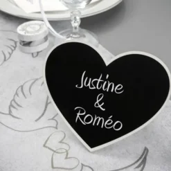 Badaboum Marque Table Coeur En Ardoise