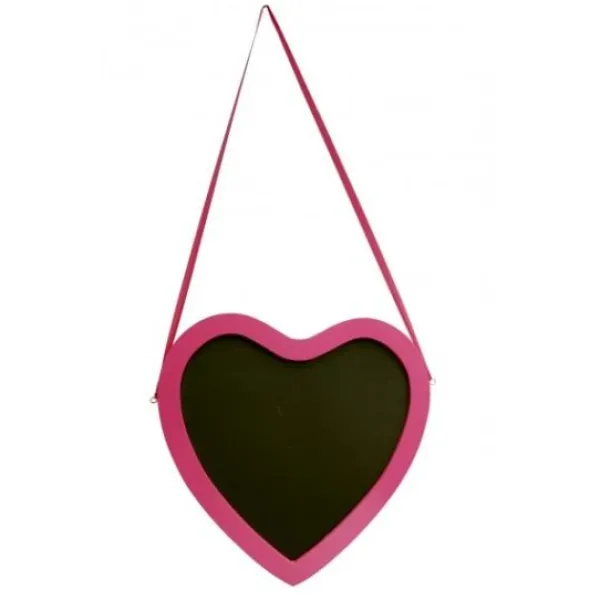 Badaboum Marque Table Coeur G Ant Ardoise Fuchsia 30 Cm