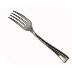 Badaboum Mini Fourchette Argent Plastique Inox X 50 Pi Ces