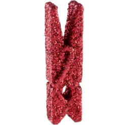 Badaboum Mini Pince En Bois Paillet E Rouge X 12 Pi Ces