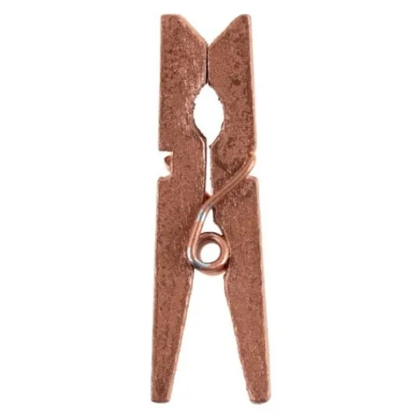 Badaboum Mini Pince Linge En Bois Rose Gold Pour Deco Mariage X 24 Pi Ces
