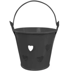 Badaboum Mini Seau M Tal Noir + Coeurs