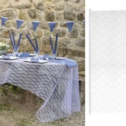 Discount Nappe En Tissu Dentelle Blanche En Rouleau 5Mx120Cm Theme Dentelle