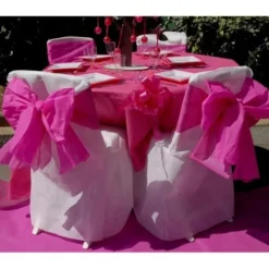 Badaboum Nappe Ronde 180Cm Blanche En Tissu Intisse